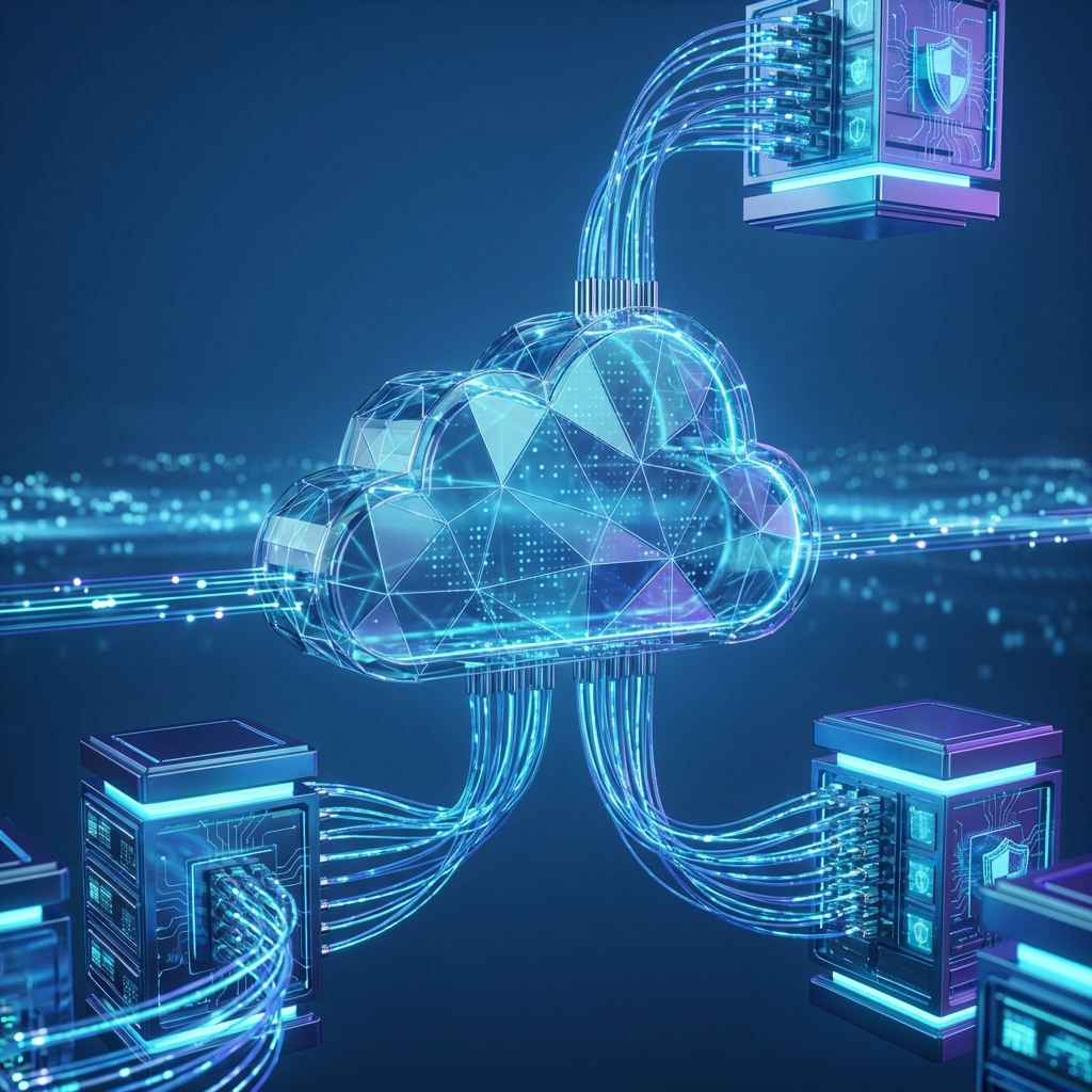 Cloud Infrastructure Abstract Art